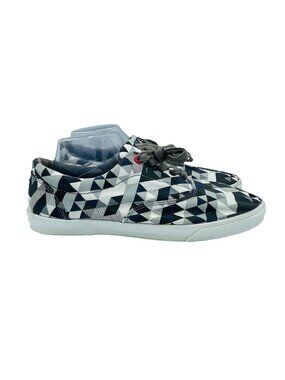 Bucketfeet Shoes Mens Size 10 Blue Delta Prism Geometric Print Canvas Sneakers